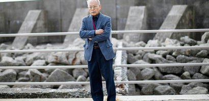 Tomoji Kobata, 79 ans, un ancien mineur, le 22 novembre 2016 à Hashima - Behrouz MEHRI [AFP]