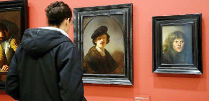 Des oeuvres de Rembrandt au Louvre, à Paris, dans le cadre de l'exposition des chefs d'oeuvre de la collection Leiden, le 17 février 2017 - FRANCOIS GUILLOT [AFP]