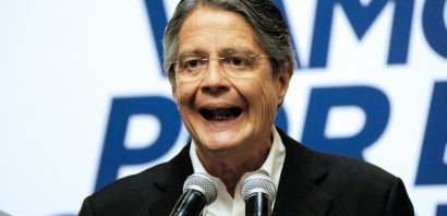 Le candidat de droite à la présidentielle en Equateur, Guillermo Lasso, Guayaquil, en Equateur, le 20 février 2017 - MARCOS PIN MENDEZ [AFP]