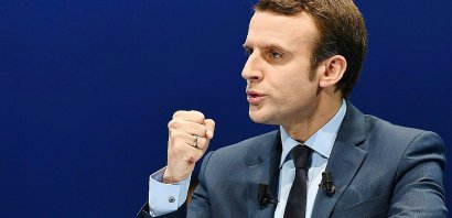 Emmanuel Macron le 18 février 2017 à Toulon - BORIS HORVAT [AFP/Archives]