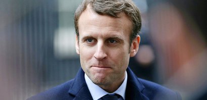 Le candidat à la présidentielle française Emmanuel Macron à Londres, le 21 février 2017 - Daniel LEAL-OLIVAS [AFP]