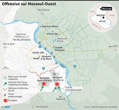 Offensive sur Mossoul-Ouest - Paz PIZARRO, Sophie RAMIS, Thomas SAINT-CRICQ [AFP]