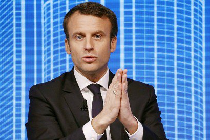 Le candidat à la présidentielle Emmanuel Macron, au Carrousel du Louvre à Paris, le 23 février 2017 - Patrick KOVARIK [AFP]