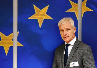 Le patron du groupe Volkswagen Matthias Müller, le 6 février 2017 à Bruxelles - EMMANUEL DUNAND [AFP/Archives]