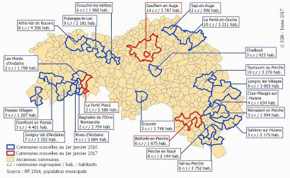 Les communes nouvelles de l'Orne. - Insee