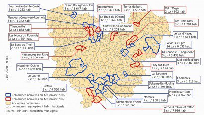 Les communes nouvelles de l'Eure. - Insee