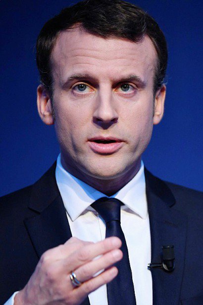 Emmanuel Macron, président du mouvement En Marche !, lors de la présentation de son programme le 2 mars 2017 à Paris - Lionel BONAVENTURE [AFP]
