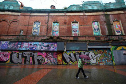 Street art à Belfast, le 28 février 2017 - PAUL FAITH [AFP]