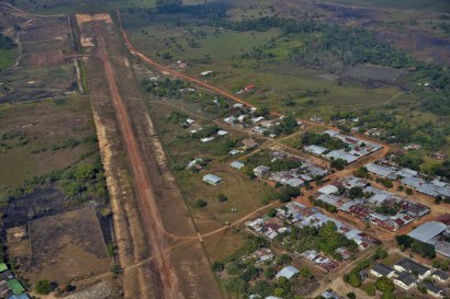 Vue aérienne sur le village de Guerima, en Colombie, le 17 février 2017 - GUILLERMO LEGARIA [AFP]