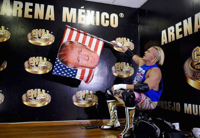 Le catcheur américain Sam Adonis, le 5 mars 2017 à Mexico - YURI CORTEZ [AFP]