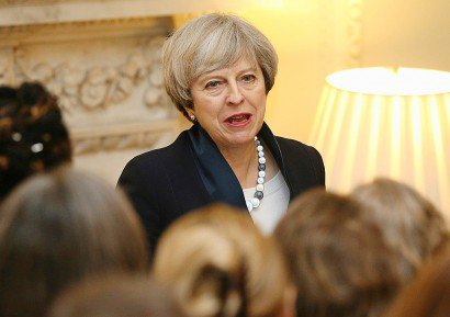 La Première ministre britanique Theresa May, le 8 mars 2017 à Londres - Jonathan Brady [POOL/AFP]
