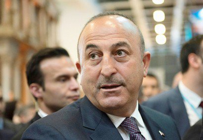 Le ministre des Affaires étrangères turc, Mevlut Cavusoglu, le 8 mars 2017  à Berlin - Steffi LOOS [AFP]