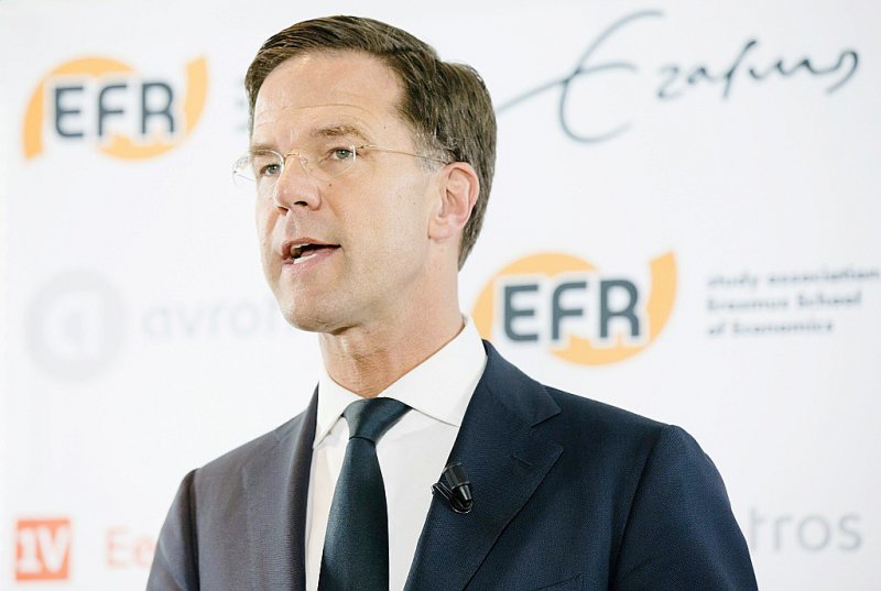 Le Premier ministre néerlandais et candidat aux législatives Mark Rutte le 13 mars 2017 à Rotterdam - Bart Maat [ANP/AFP]