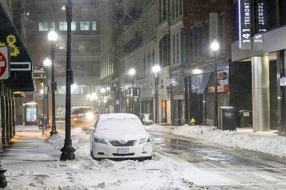 Une rue de Boston dans le Massachusetts, sous la neige, le 13 février 2017 - Scott Eisen [GETTY IMAGES NORTH AMERICA/AFP/Archives]