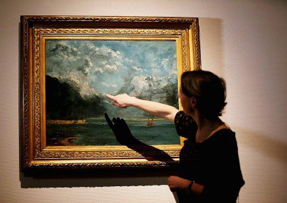 Un tableau oublié de Gustave Courbet, exposé le 13 mars 2017 au musée de Granville - CHARLY TRIBALLEAU [AFP]