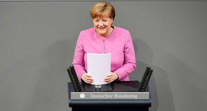 La Chancelière allemande Angela Merkel, le 9 mars 2017 à Berlin - Tobias SCHWARZ [AFP]