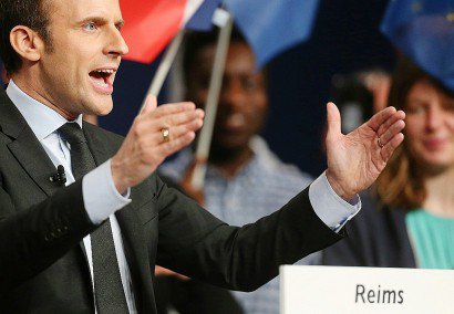 Emmanuel Macron en meeting le 17 mars 2017 à Reims - FRANCOIS NASCIMBENI [AFP/Archives]