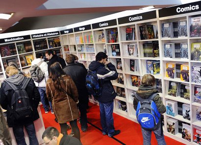 Des lecteurs au festival de la bande dessinée le 3 février 2013 à Angoulême - JEAN PIERRE MULLER [AFP]