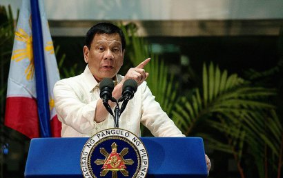 Le président philippin Rodrigo Duterte à Manille, le 23 mars 2017 - NOEL CELIS [AFP]