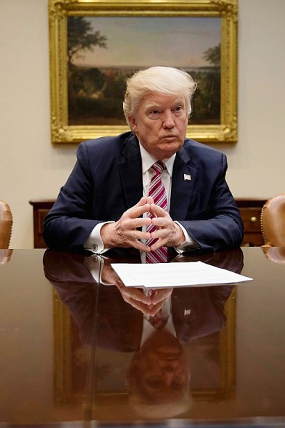Donald Trump à la Maison Blanche, le 22 mars 2017 à Washington - JIM WATSON [AFP]