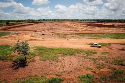 Vue sur la mine de rubis de Gemfield à Montepuez, au Mozambique, le 14 février 2017 - John Wessels [AFP]