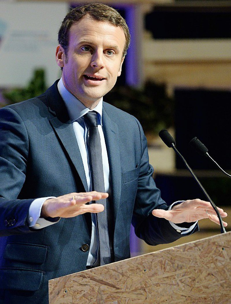 Emmanuel Macron, le 30 mars 2017 à Brest lors du grand débat organisé par le Conseil de l'agriculture français - FRED TANNEAU [AFP]