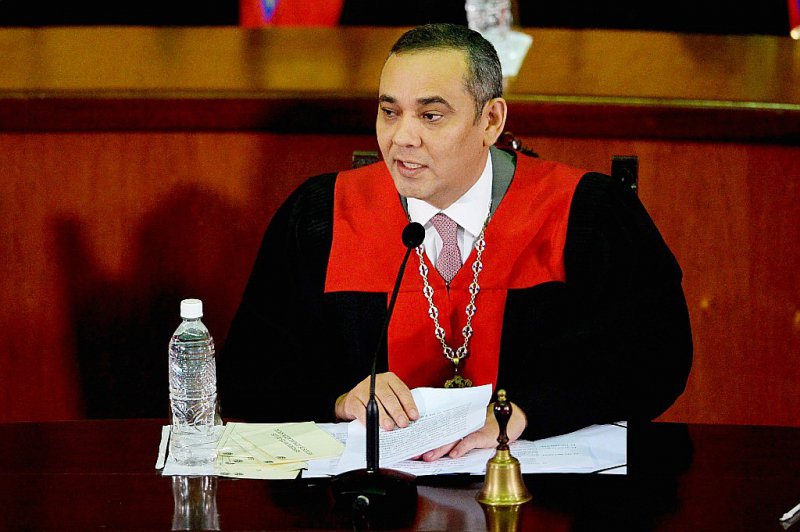 Le président de la Cour suprême du Venezuela, Maikel Moreno, le 3 mars 2017 à Caracas - FEDERICO PARRA [AFP/Archives]
