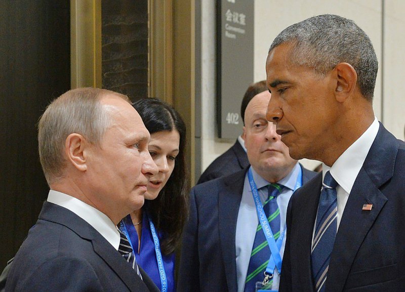 Le président russe Vladimir Poutine et l'ex-président américain Barack Obama, lors d'un sommet du G20 à Hangzhou en Chine, le 5 septembre 2016 - ALEXEI DRUZHININ [SPUTNIK/AFP/Archives]
