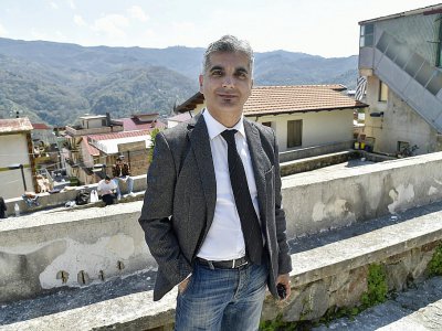 Le maire de Sant'Alessio in Aspromonte, Stefano Calibro, le 6 avril 2017 - Andreas SOLARO [AFP]