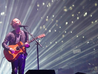 Radiohead sur la scène du festival californien Coachella, à Indio, le 14 avril 2017 - VALERIE MACON [AFP/Archives]