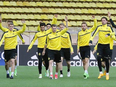 Le Borussia Dortmund, à Monaco, le 18 avril - VALERY HACHE [AFP/Archives]