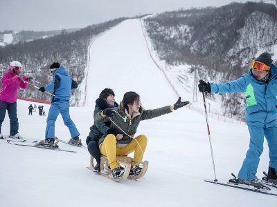 Station de ski Masikryong, en Corée du Nord, le 19 février 2017 - Ed JONES [AFP]