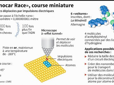 La "Nanocar Race", course miniature - Simon MALFATTO, Sophie RAMIS [AFP]
