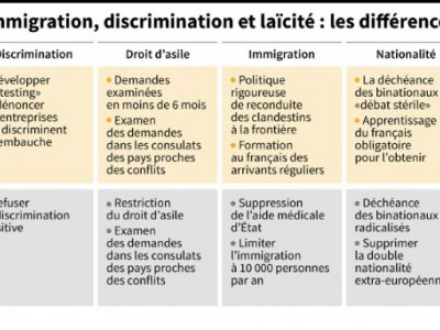 Immigration, discrimination et laïcité : les différences - Sophie RAMIS [AFP]