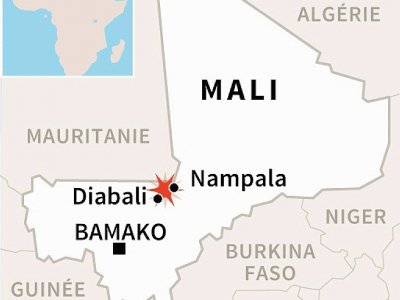 Lieu où 8 soldats ont été tués mardi et 4 blessés dans une attaque "menée par des terroristes" entre Nampala et Diabali - AFP [AFP]