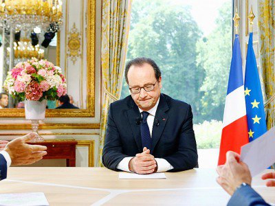 Le président François Hollande lors d'une interview télévisée le 14 juillet 2016 à Paris - Francois Mori [POOL/AFP/Archives]
