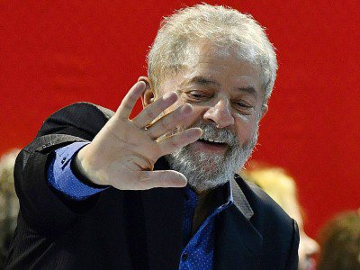 L'ancien président brésilien Luiz Inacio Lula Da Silva, lors d'un congrès à Sao Paulo, le 5 mai 2017 - NELSON ALMEIDA [AFP/Archives]