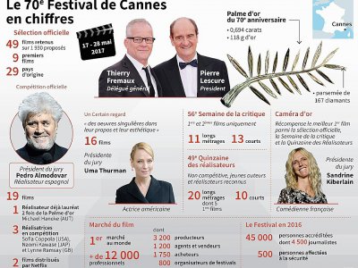 Le 70ème Festival de Cannes en chiffres - Vincent LEFAI, Iris ROYER DE VERICOURT [AFP]