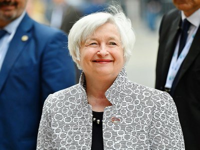 La présidente de la Fed, Janet Yellen, arrive au sommet du G7, le 11 mai 2017 à Bari, en Italie - Alberto PIZZOLI [AFP]