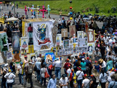 Manifestation contre le président du Venezuela Nicolas Maduro le 15 mai 2017 à Caracas - FEDERICO PARRA [AFP]
