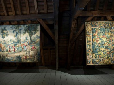 Des tapisseries anciennes restaurées à Malines, en Belgique, le 25 avril 2017 - JOHN THYS [AFP]