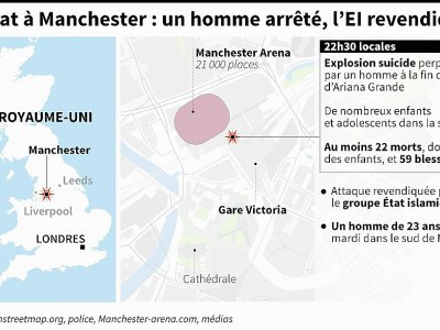 Attentat à Manchester : un homme arrêté, l'EI revendique - Laurence CHU [AFP]