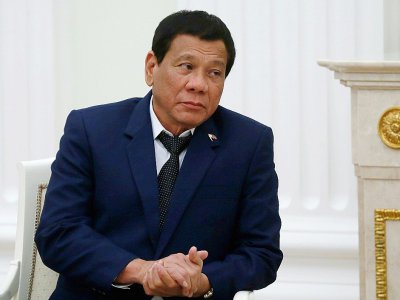 Le président philippin Rodrigo Duterte à Moscou le 23 mai 2017 - MAXIM SHEMETOV [POOL/AFP]