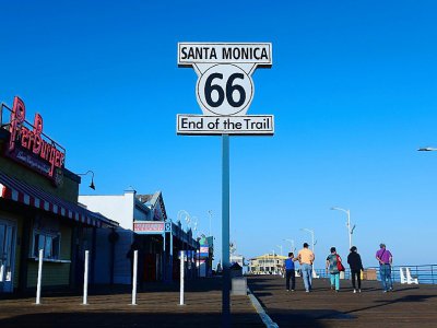 La Route 66 à Santa Monica en Californie, le 18 mai 2017 - FREDERIC J. BROWN [AFP/Archives]
