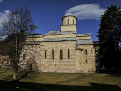 Le monastère de Visoki Decani, près de Decani, au Kosovo le 7 novembre 2015 - ARMEND NIMANI [AFP/Archives]