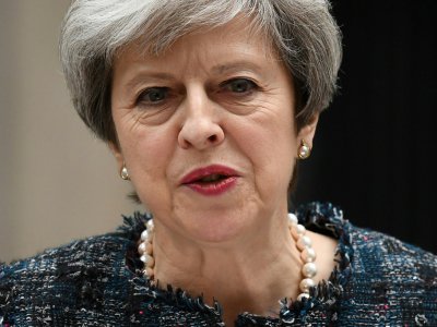 Theresa May le 3 mai 2017 à Londres - Justin TALLIS [AFP/Archives]