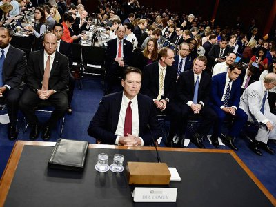 L'ex-directeur du FBI James Comey avant son audition au Sénat américain, le 8 juin 2017 à Washington - Brendan Smialowski [AFP]