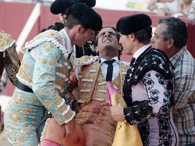 Le matador Ivan Fandiño après avoir été grièvement blessé lors d'une corrida, le 17 juin 2017 à Aire-sur-l'Adour (Landes) - IROZ GAIZKA [AFP]