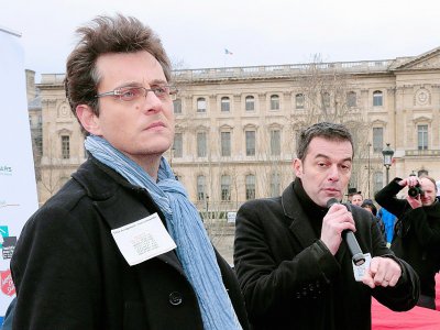 Florent Gueguen (G), directeur de la Fédération des acteurs de la solidarité (Fnars), qui regroupe 870 associations, le 5 décembre 2012 - JACQUES DEMARTHON [AFP]