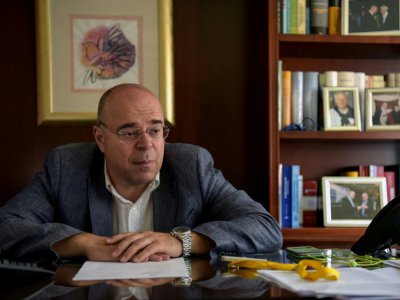 Georgios Rouskas, président du Conseil national du notariat hellénique, le 15 juin 2017 à Athènes, en Grèce - ELEFTHERIOS ELIS [AFP]
